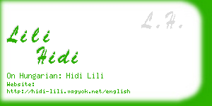 lili hidi business card